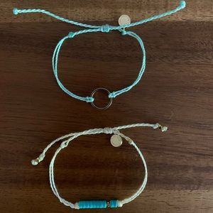 Pura Vida bracelets sea foam/gold/tan